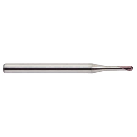 Tuffcut Dm 2 Flute Ball Nose End Mill Necked, 0.80Mm